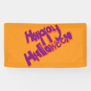 Handgezeichnete Blasenbeschriftung Frohes Hallowee Banner