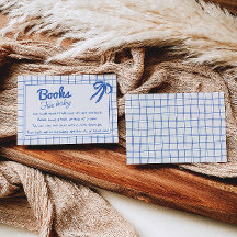 Handgezeichnete blaue Gingham-Schleife Jungen Buch