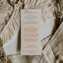 Handgezeichnete blaue orange whimsical Hochzeit