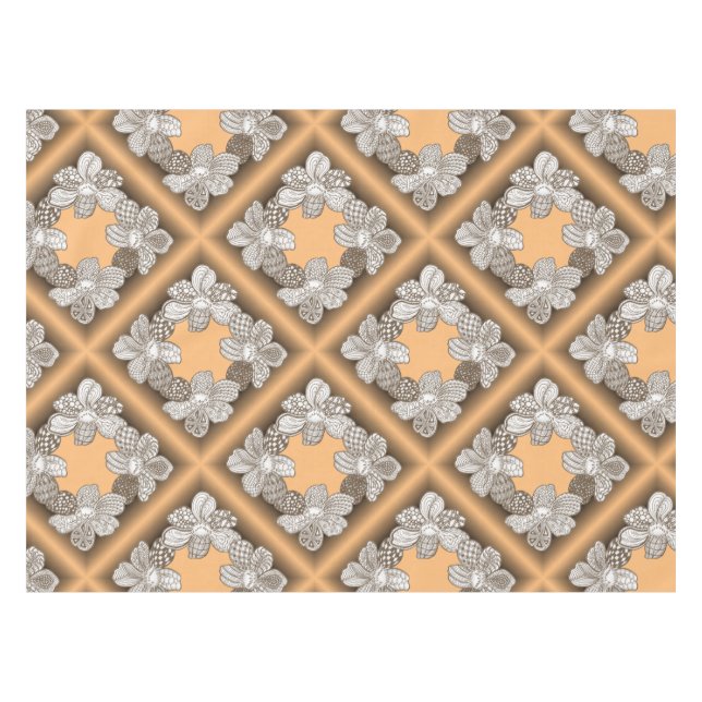 Handgezeichnete Blume auswählen Tischdecke (Vorderseite (Horizontal))