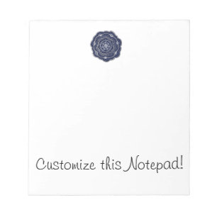 Handgezeichnete Blume Doily Design Notizblock