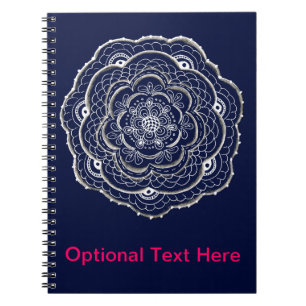 Handgezeichnete Blume Doily Design Notizblock