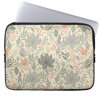 Handgezeichnete Blumen Laptopschutzhülle