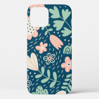 Handgezeichnete, blumenstilische Stoffe. Nahtmuste