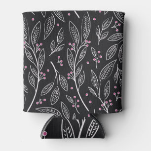Handgezeichnete Blüte: Nahtloses Design Dosenkühler