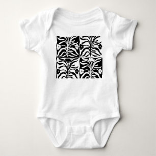 Handgezeichnete Blüte: Vintag Abstrakt Baby Strampler