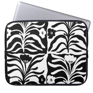 Handgezeichnete Blüte: Vintag Abstrakt Laptopschutzhülle