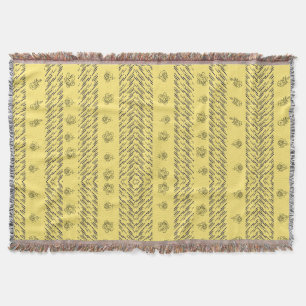 Handgezeichnete Boho-Blumen geometrische Linien in Decke