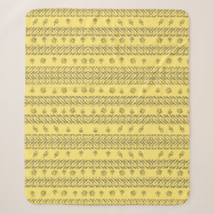 Handgezeichnete Boho-Blumen geometrische Linien in Sherpadecke