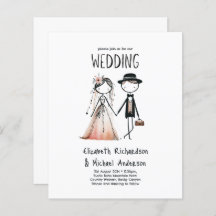 Handgezeichnete Brautgroom Einfache Niedliche Hoch