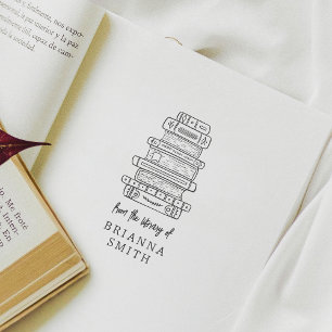 Handgezeichnete Bücher aus der Bibliothek des Buch Permastempel