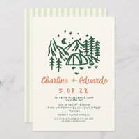 Handgezeichnete Camp Nature Scribble Hochzeit