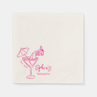 Handgezeichnete Cowgirl aus Martini-Glas
