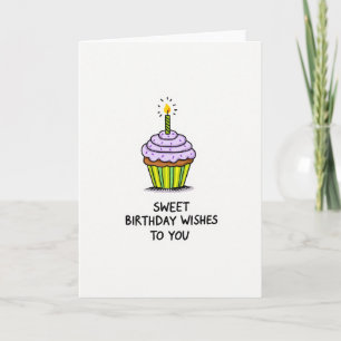 Handgezeichnete Cupcake-Geburtstagskarte Karte