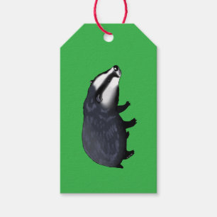 Handgezeichnete Dachs-Illustration Design Geschenkanhänger