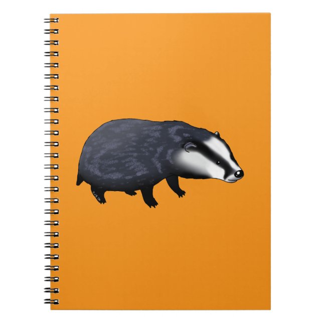 Handgezeichnete Dachs-Illustration Design Notizblock (Vorderseite)