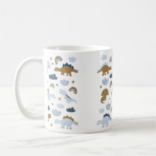 Handgezeichnete Dinosaurier im skandinavischen Sti Kaffeetasse