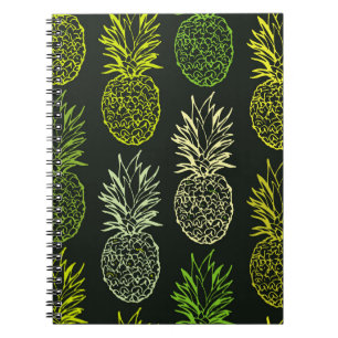 Handgezeichnete Doodle Blumenmuster. Palmblätterga Notizblock