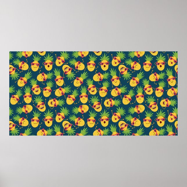 Handgezeichnete Doodle nahtloser Hintergrund mit H Poster (Vorne)