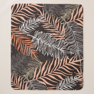 Handgezeichnete Doodle-Palm-Blätter Sherpadecke