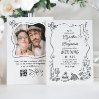 Handgezeichnete Doodles Whimsical Wedding Foto