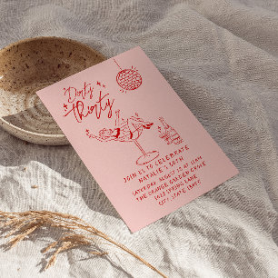 Handgezeichnete dreissig 30. Geburtstagsparty Einladung