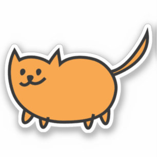 Handgezeichnete Farbe Kitty Custom Cut Vinyl Stick Aufkleber
