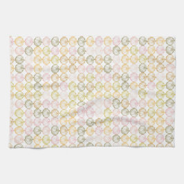 Handgezeichnete, farbige Kürbismuster im Herbstkol Geschirrtuch