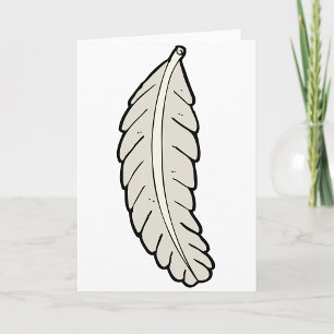 Handgezeichnete Federn Minimalistische Natur Karte