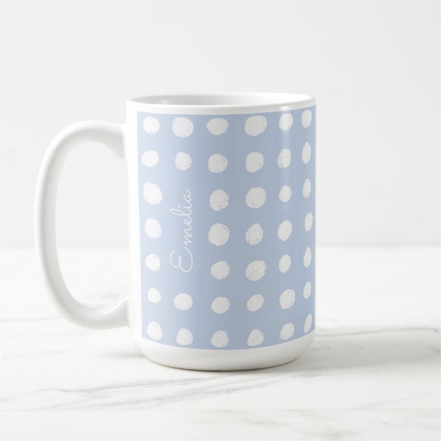 Handgezeichnete Felder personalisierte Umarmung Kaffeetasse (Links)