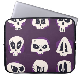Handgezeichnete Flatdia de muertos skulls collecti Laptopschutzhülle