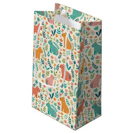 Handgezeichnete Floral Capybara-Geschenktasche Kleine Geschenktüte
