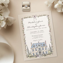 Handgezeichnete florale französische Chateau-Garte