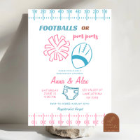 Handgezeichnete Football- oder Pom-Poms-Geschlecht
