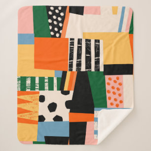 Handgezeichnete Formen. Abstrakt zeitgenössisch Sherpadecke