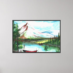 Handgezeichnete Frühlingslandschaft-24531 Leinwanddruck
