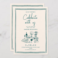 Handgezeichnete Funky Contemporary Wedding