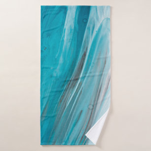 Handgezeichnete Gouachmalerei. Abstrakte Kunst Badehandtuch