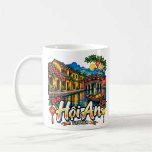 Handgezeichnete Hội An Vietnam Reise Kunst Sehensw Kaffeetasse