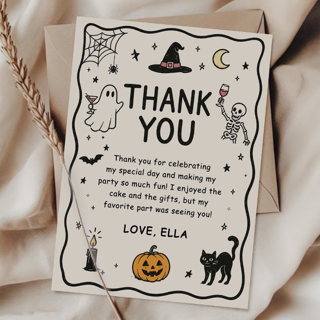 Handgezeichnete Halloween-Dankeskarten (Von Creator hochgeladen)