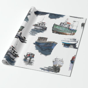 Handgezeichnete Illustration. Nahtloses Wasserfarb Geschenkpapier