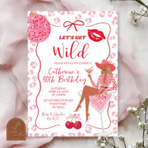 Handgezeichnete Illustration Rot Pink Lass uns wil