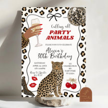 Handgezeichnete Illustration Wilde Party-Tier-Gebu