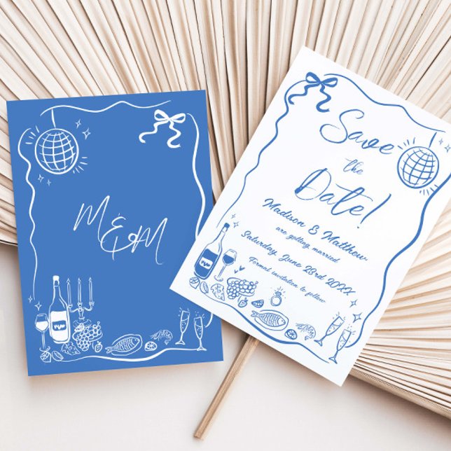 Handgezeichnete Illustrationen Scribble Doodles Ho Save The Date (Von Creator hochgeladen)