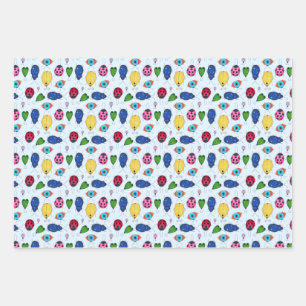Handgezeichnete Käfersammlung-Wrap-Papier Geschenkpapier Set