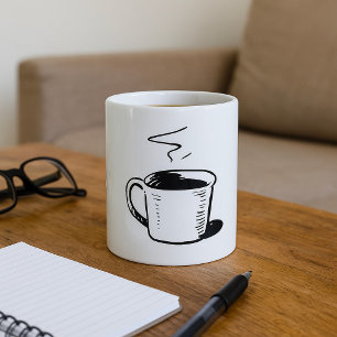 Handgezeichnete Kaffee-Tasse Sketch Minimalistisch Kaffeetasse
