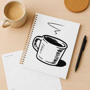 Handgezeichnete Kaffeetasse Skizze Minimalistisch Planer