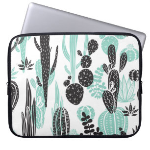 Handgezeichnete Kakteen: Doodle nahtlos Laptopschutzhülle