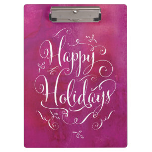 Handgezeichnete Kalligraphie Aquarellfarben Xmas-Z Klemmbrett