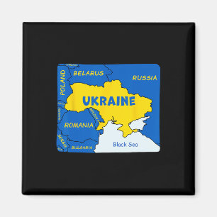 Handgezeichnete Karte der Ukraine  Magnet